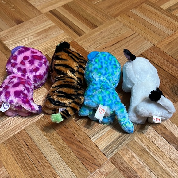 Beanie boos Glamour,Stripes, Leona, muffin Excellent condition with Tush tags - Picture 6 of 6